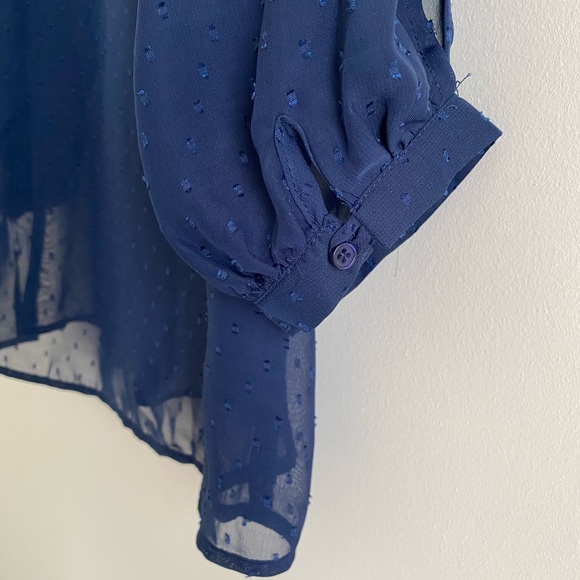 Xhilaration Sheer Open Sleeve Top - Picture 8 of 16